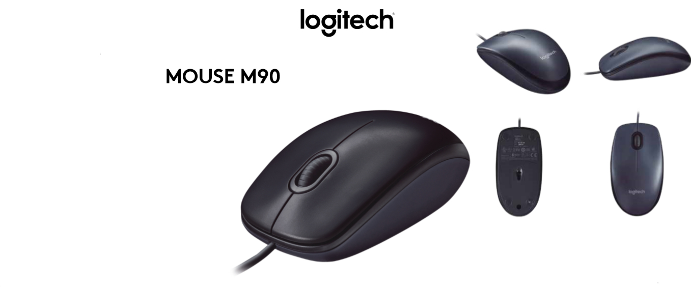 Logitech Mouse USB M90 Preto 